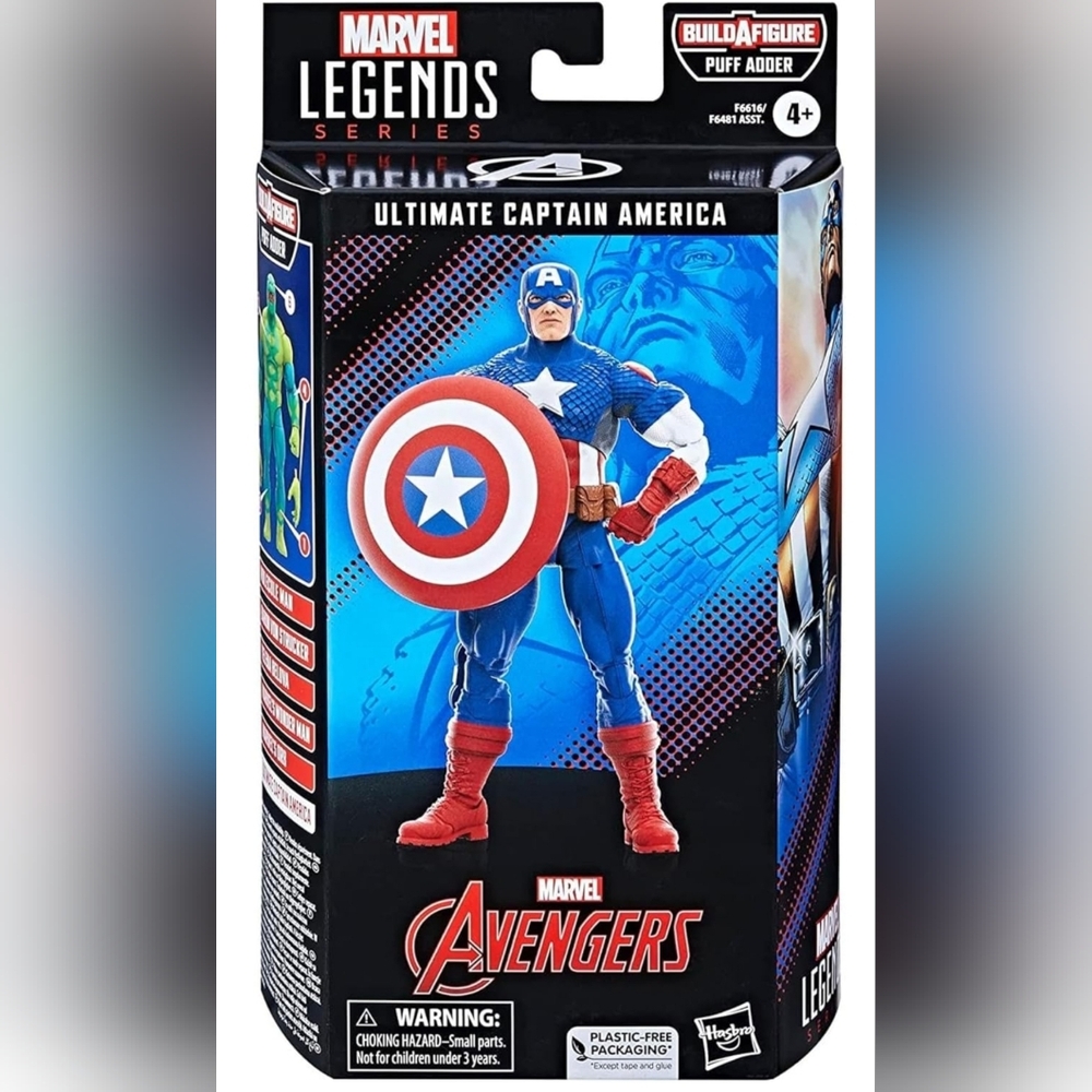 Marvel Legends Series: Ultimate Captain America,Classic Comic Collectible 6 Inch - Picture 5 of 7